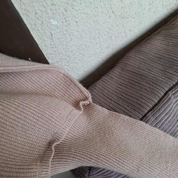 Unisex Oversized Sweater SzL Long Sleeve Knit Banded Hem/Collar/Cuff Creme Knit - Picture 3 of 9